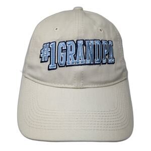 #1 Grandpa Strapback Baseball Cap Beige One Size Adjustable Sherry Resortwear